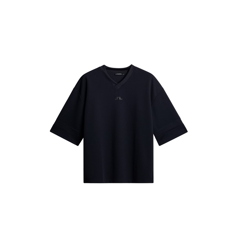 Milos Jersey Mesh Tee / JL Navy