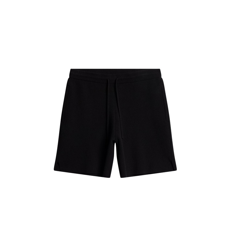 Simon Knitted Boucle Shorts / Black