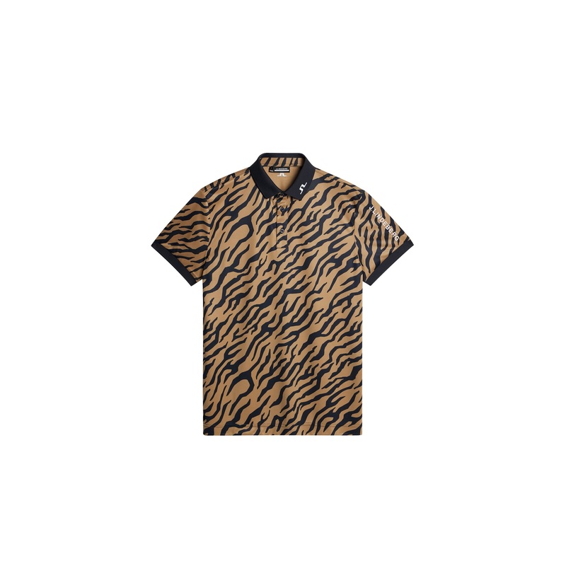 Tour Tech Print Polo / Tour Tiger Brown M