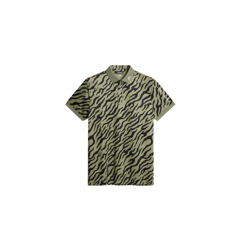Tour Tech Print Polo / Tour Tiger Olive M