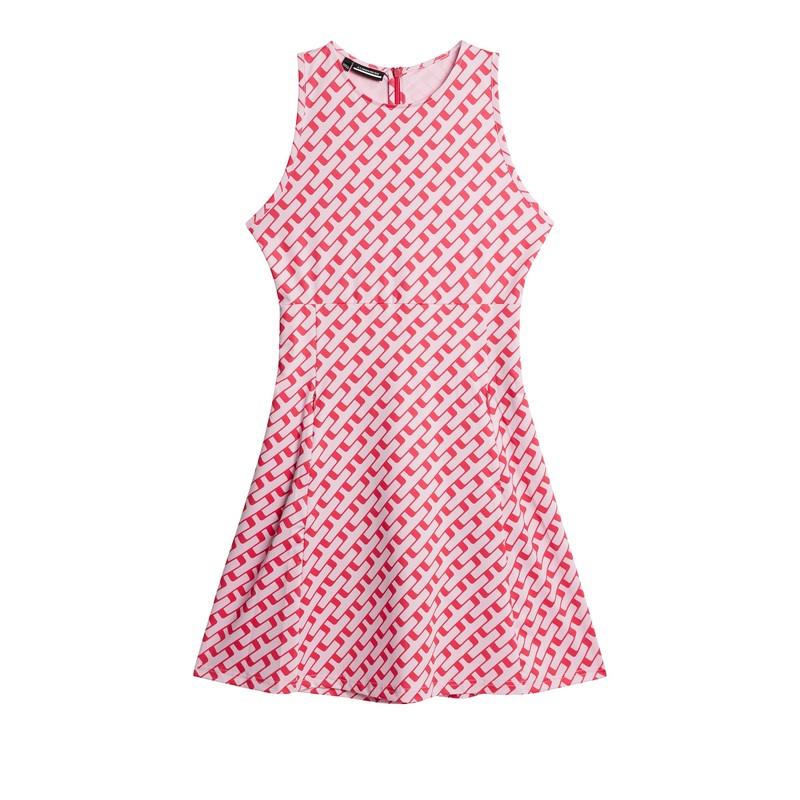 Cora Print Dress / Tour Geo Pink M