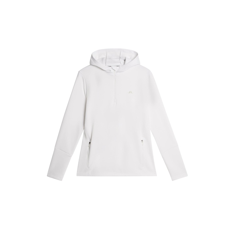 W Aerial Quarter Zip Hood / White