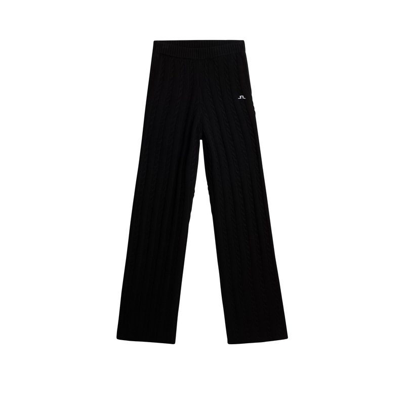 Kiana Cable Knit Wool Pant / Black