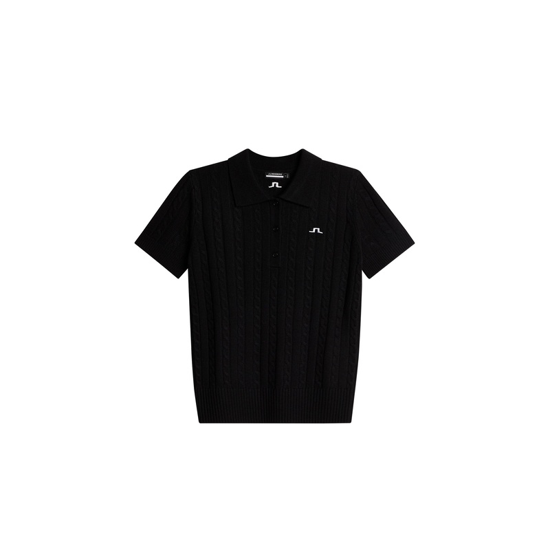 Kinsley Cable Knit Wool Shirt / Black