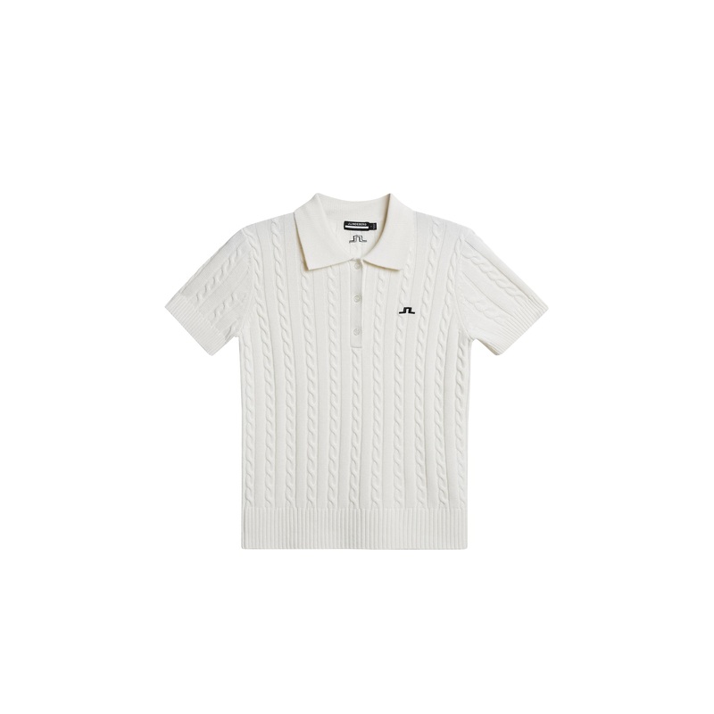 Kinsley Cable Knit Wool Shirt / White