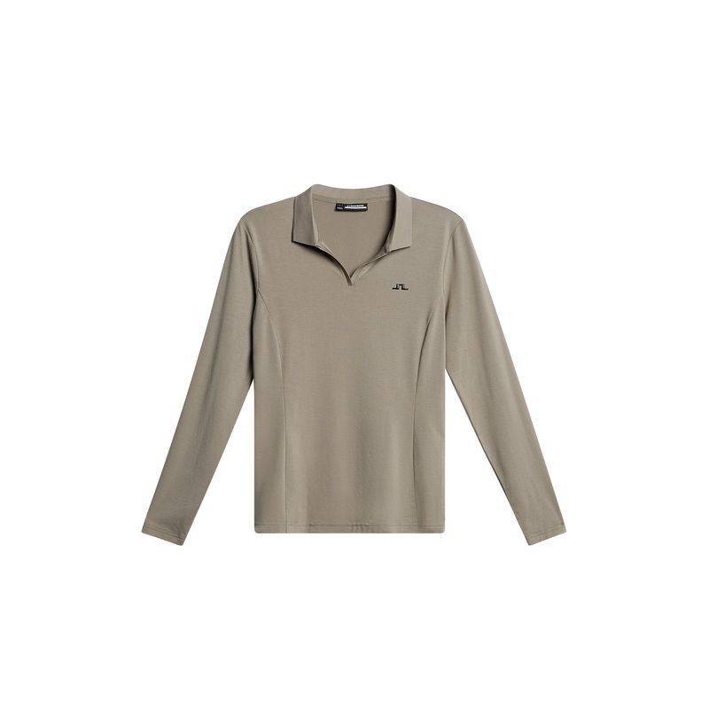 Falah Long Sleeve Polo / Brindle
