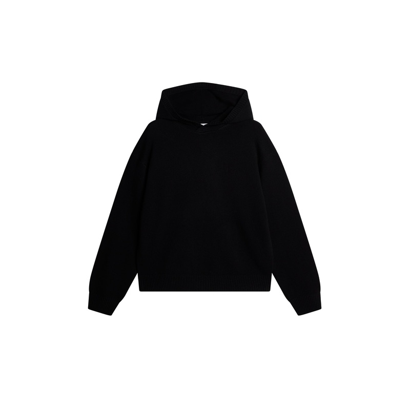 Edward Knitted Hoodie / Black
