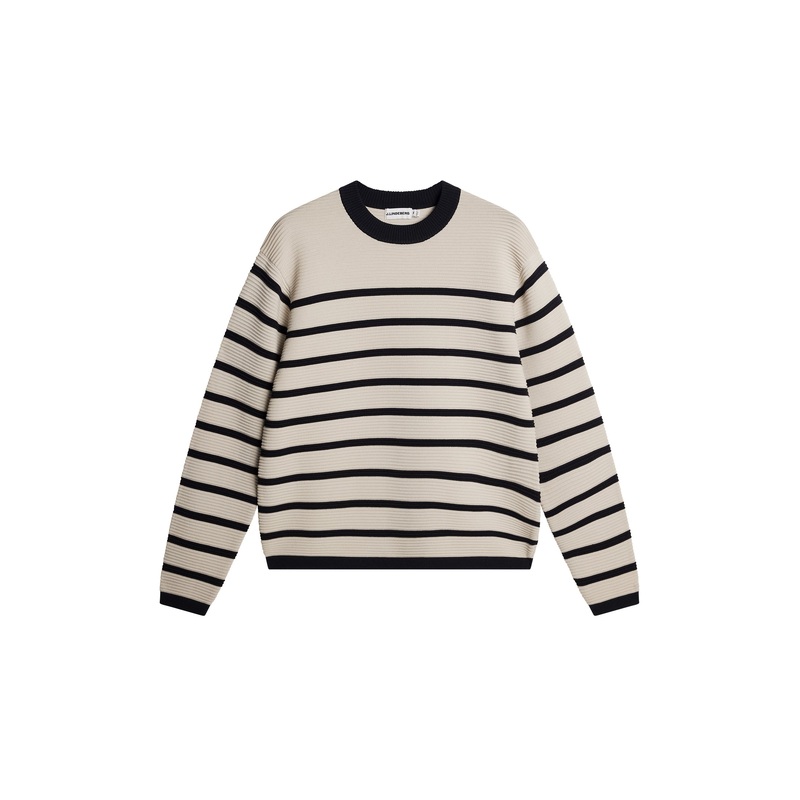 Sawyer Stripe Crew Neck / Moonbeam